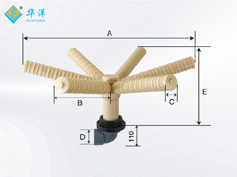 (高流速)六爪側(cè)裝布水器